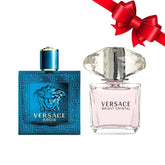 Versace Eros EDT Erkek Parfüm 200ML + Versace Bright Crystal EDT Kadın Parfüm 90ML Sevgililer Günü Özel Hediye Seti