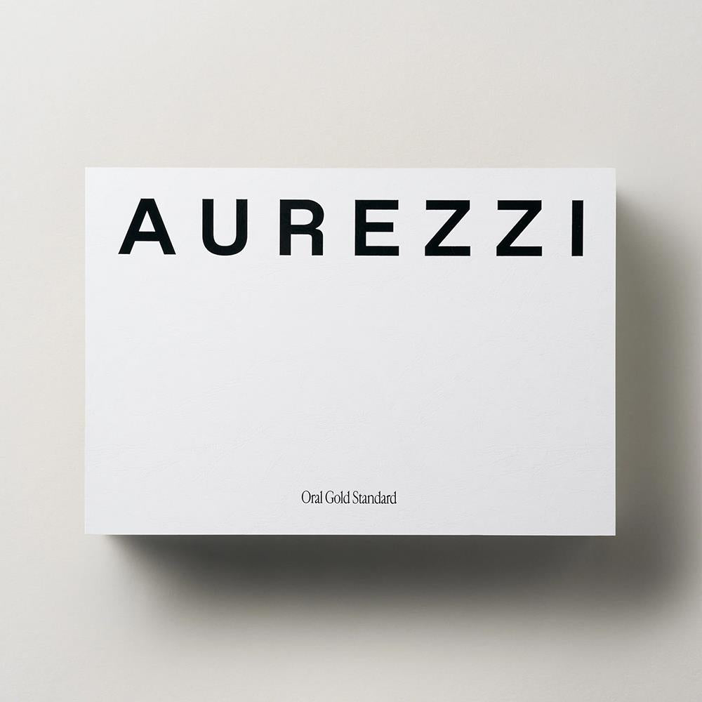 Aurezzi Gift Box Ağız Bakım Suyu 200ML Menthol Gold Black Diş Macunu 75ML Gold Black Medium Diş Fırçası Gold Tutacak Set