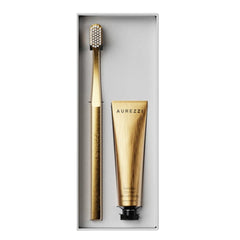 Aurezzi Travel Mini Gold Menthol Gold Diş Macunu 25ML Gold White Soft Diş Fırças İkili Travel Set
