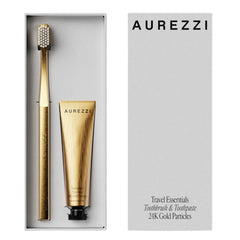 Aurezzi Travel Mini Gold Menthol Gold Diş Macunu 25ML Gold White Soft Diş Fırças İkili Travel Set
