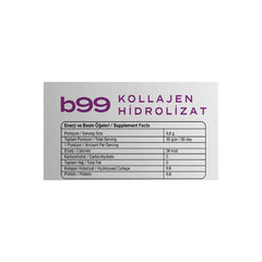 B99 Kollajen Hidrolizat Tip 1-3 Pure Kolajen 330Gr