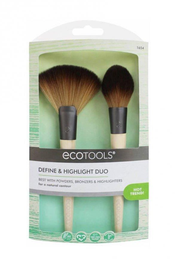 Ecotools EC-1670 Kontür Aplikatör ve Ecotools Duo 2li Makyaj Fırçası 2li Set