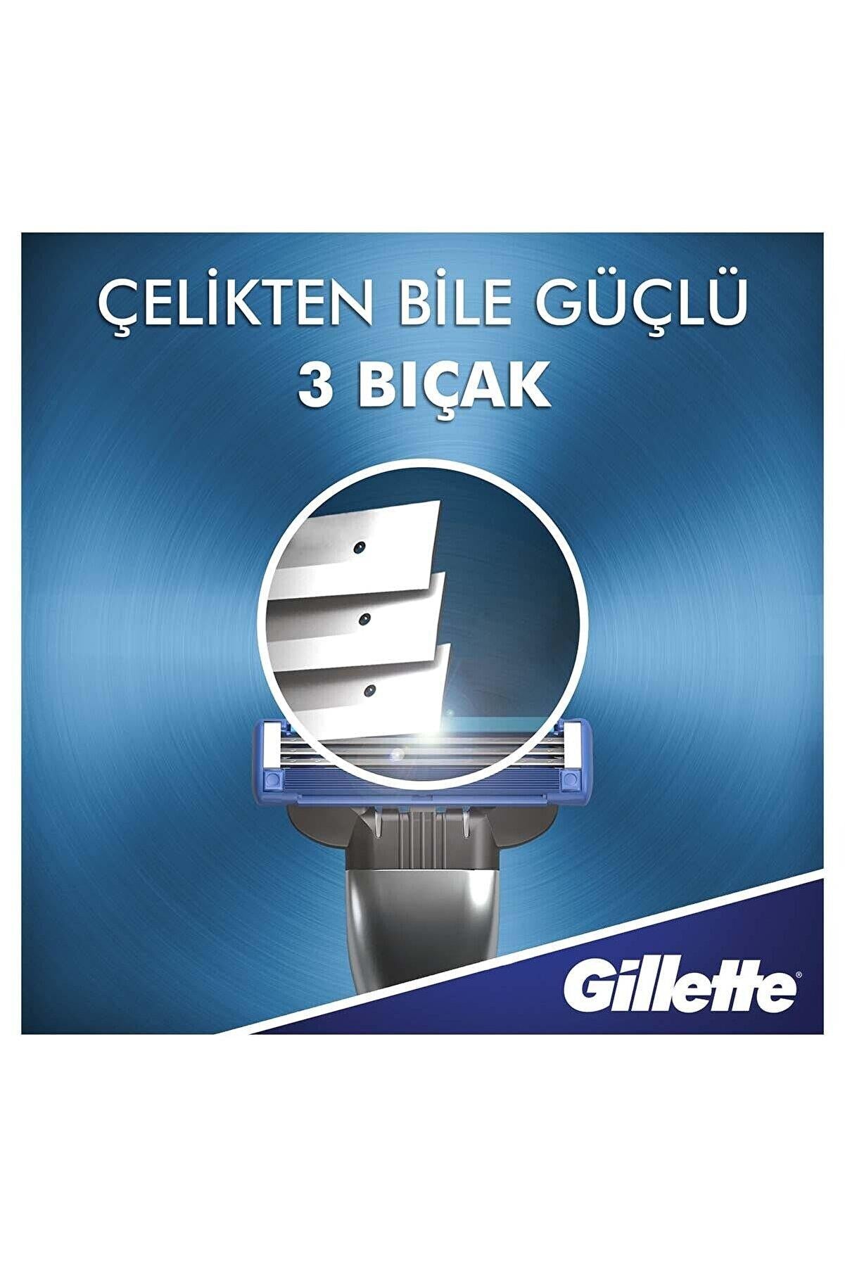 Gillette Mach3 Turbo Tıraş Makinesi + 5 Yedek Bıçak Hediyeli Tıraş Bıçağı Milli Takım