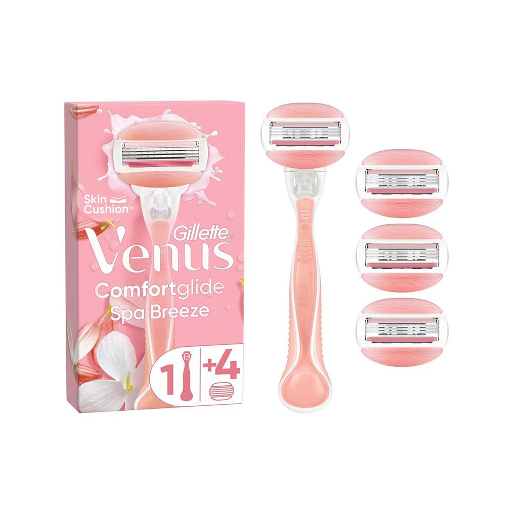 Gillette Venus Comfortglide Spa Breeze Kadın Tıraş Makinesi + 4 Yedek Tıraş Bıçağı