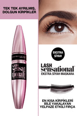 Maybelline New York Lash Sensational Yelpaze Etkili Intense Black Maskara 04 Ekstra Siyah