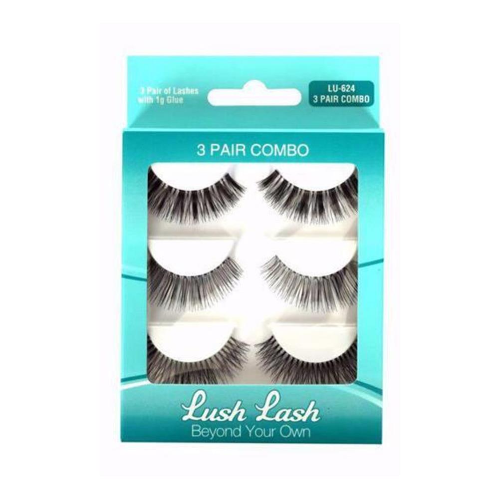Lush Lash Lu-624 Takma Kirpik 3 Pair Combo