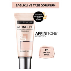 Maybelline New York Affinitone Fondöten - 20 Golden Rose 30ML