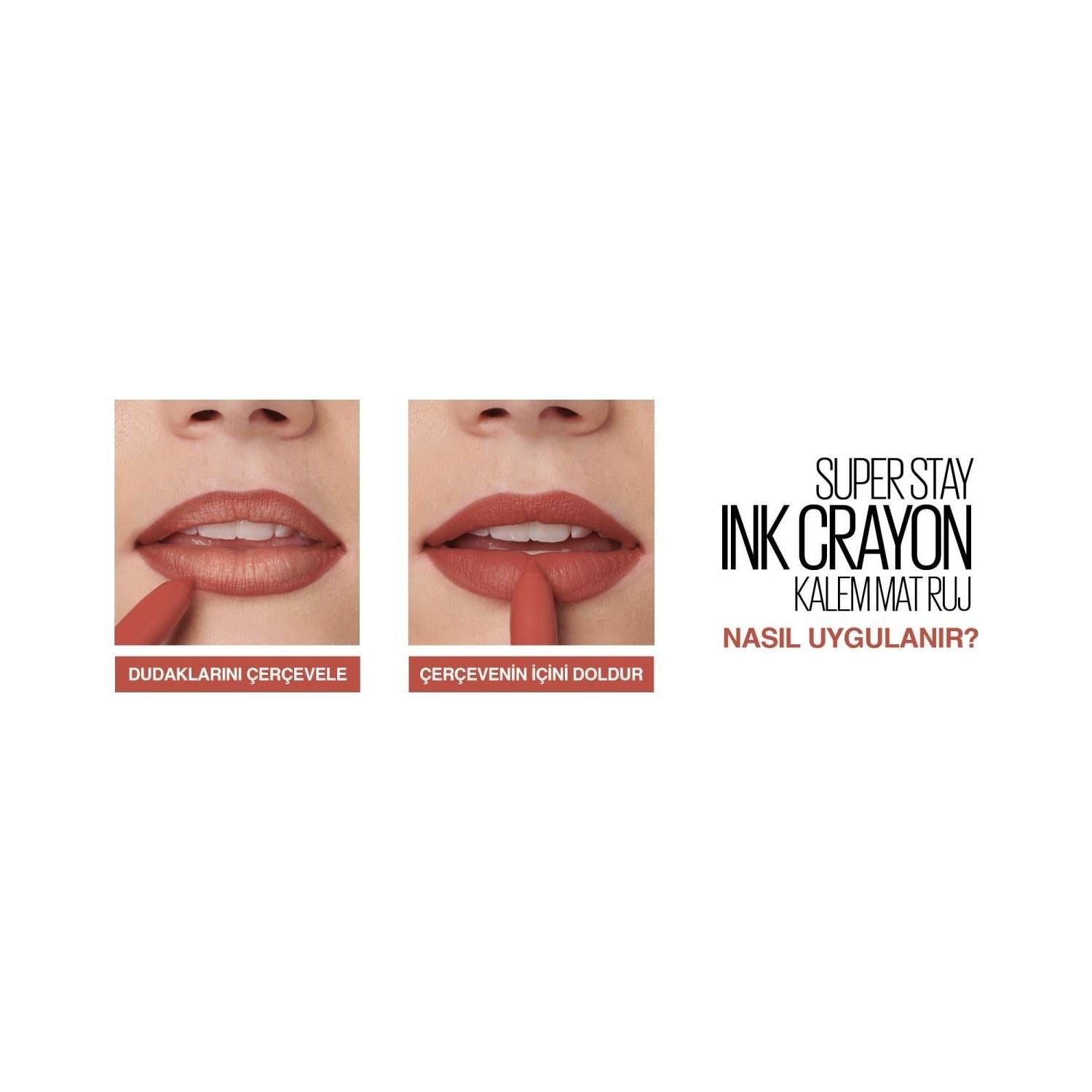 Maybelline New York Super Stay Ink Crayon Kalem Mat Ruj - 10 Trust Your Gut