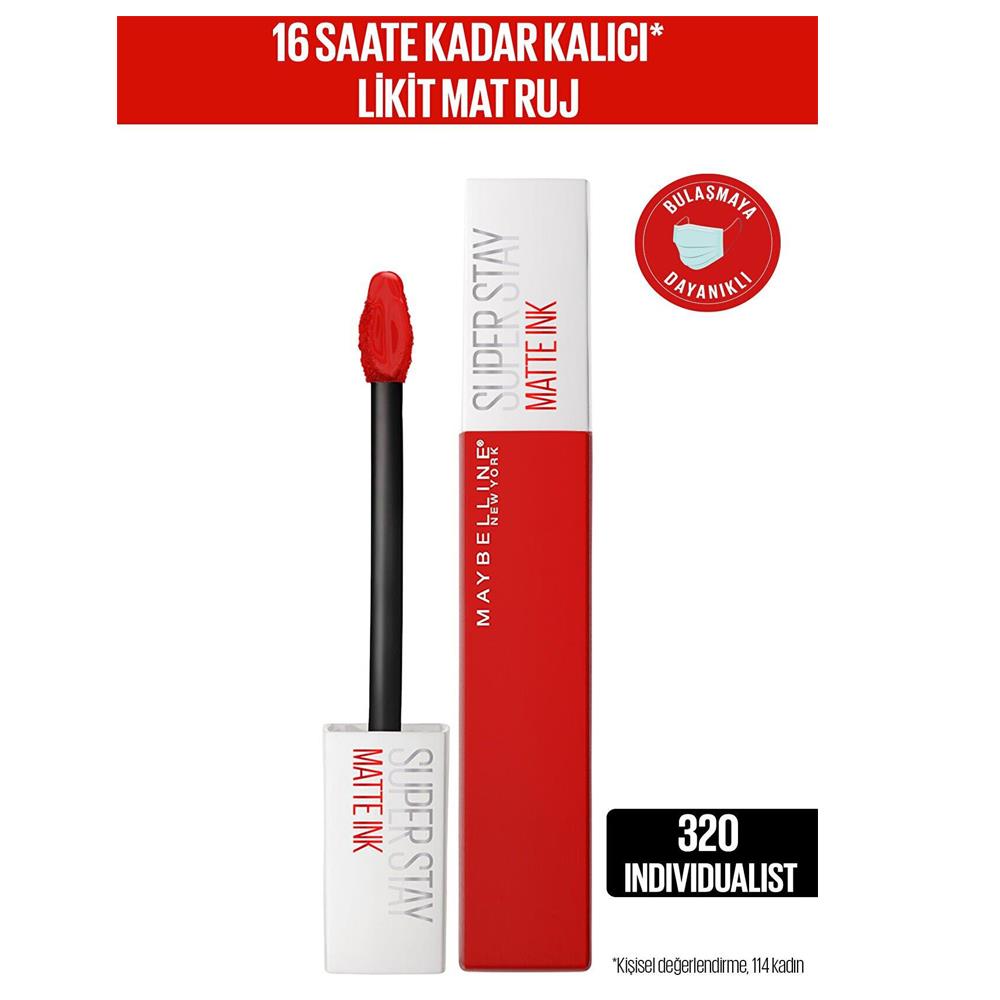 Maybelline New York Super Stay Matte Ink Likit Mat Ruj - 320 Individualist - Kırmızı