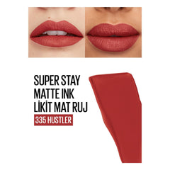 Maybelline New York Super Stay Matte Ink Likit Mat Ruj - 335 Hustler- Kırmızı
