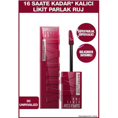 Maybelline New York Super Stay Vinyl Ink Uzun Süre Kalıcı Likit Parlak Ruj 30