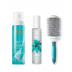 Moroccanoil Onarıcı, Koruyucu Saç spreyi ve Saç, Vücut Kokusu + Round Brush Seramik Yuvarlak Saç Fırçası