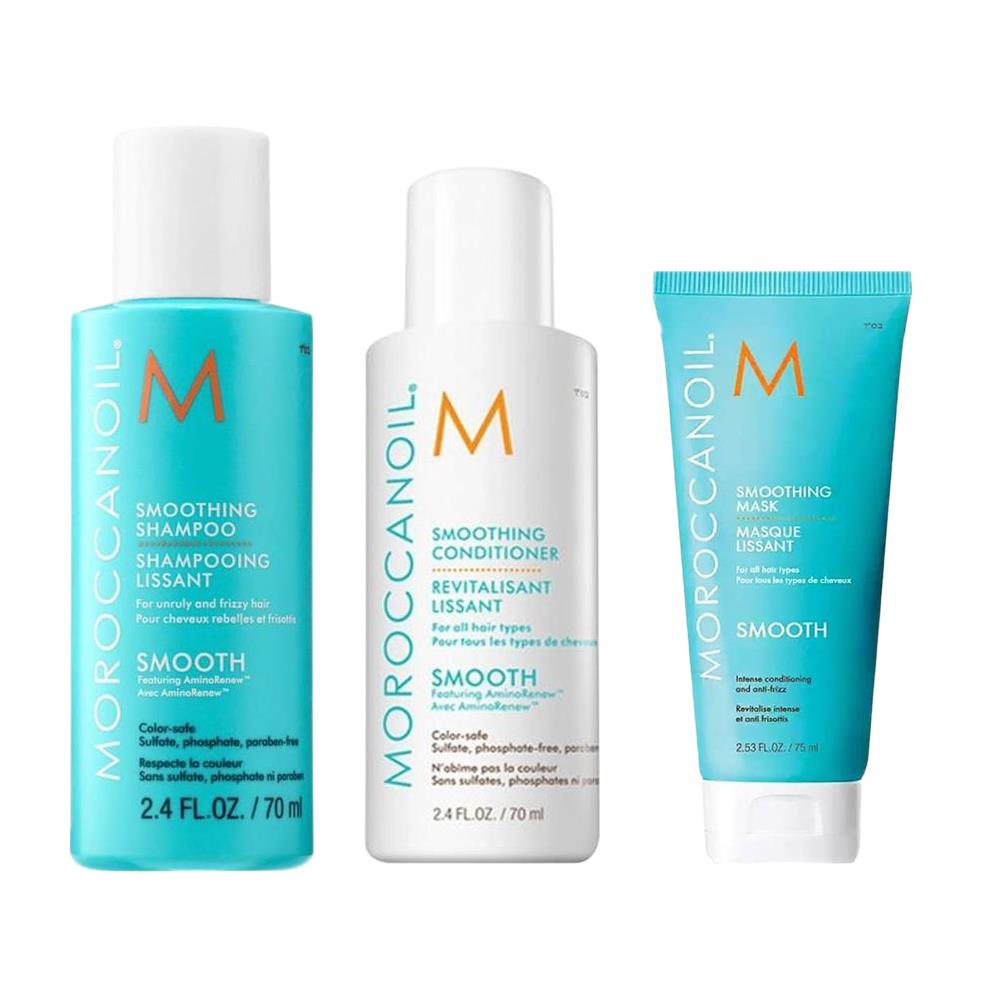 Moroccanoil Smoothing Yatıştırıcı Saç Bakım Seti Şampuan + Saç Kremi + Saç Maskesi 3lü Set