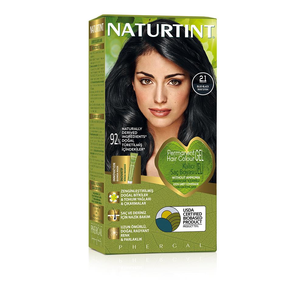 Naturtint 2.1 Mavi Siyah Doğal Saç Boyası 170ML