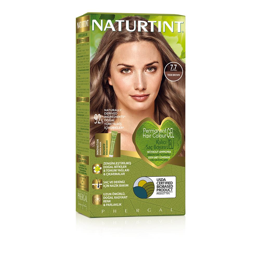 Naturtint 7.7 Doğal Teide Kahvesi Doğal Saç Boyası 170ML
