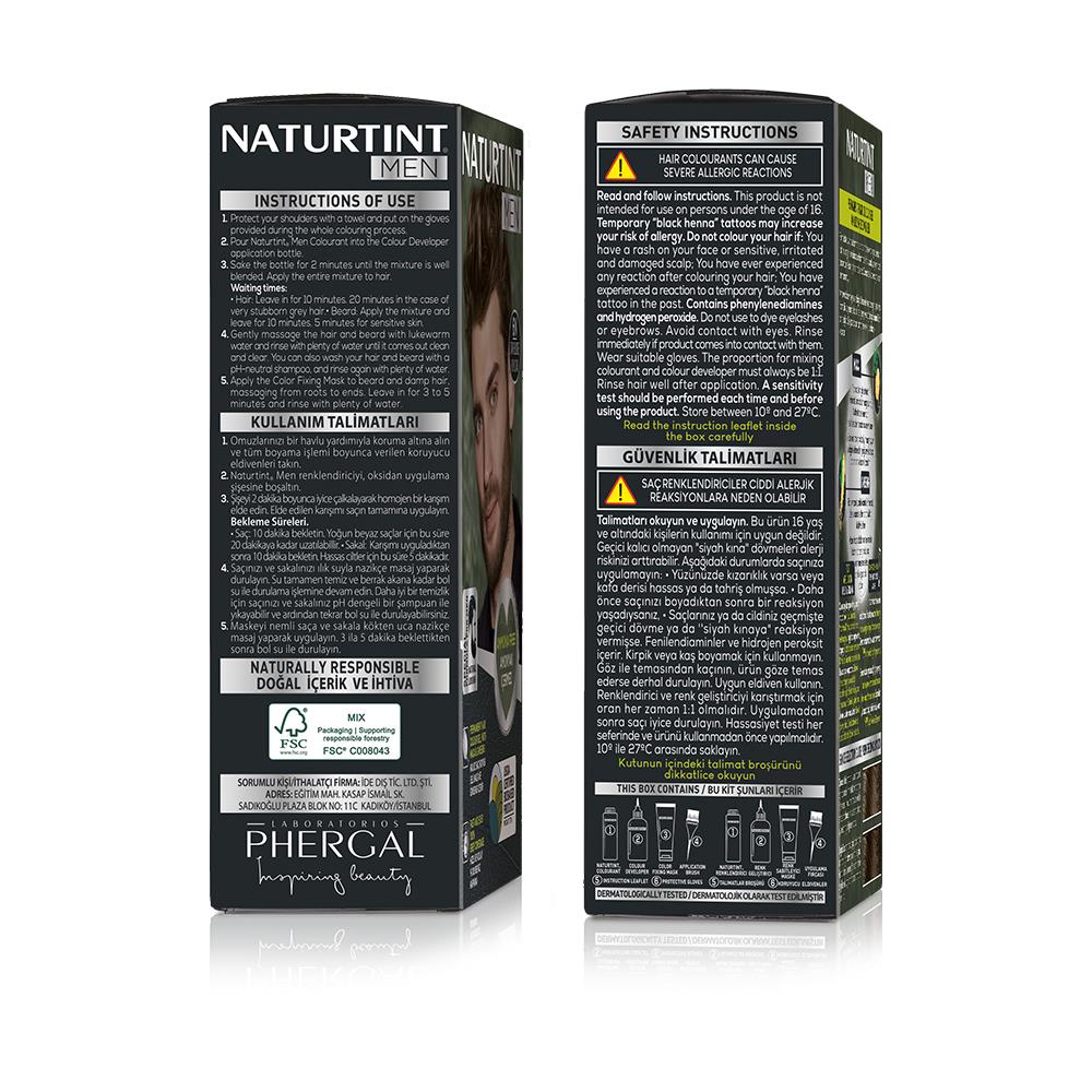 Naturtint Men 6N Koyu Sarı Erkekler için Doğal Saç Boyası 170ML