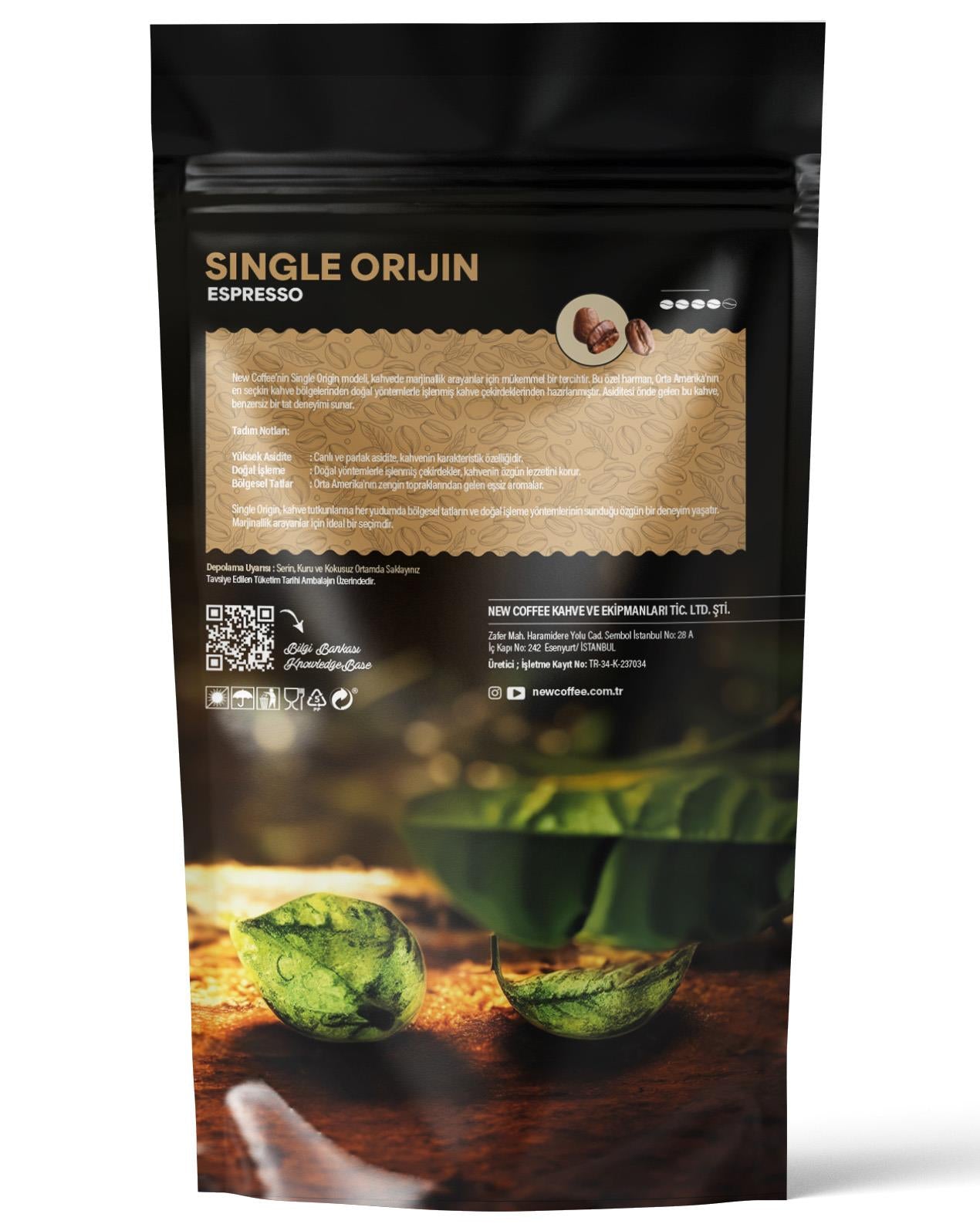 New Coffee SO500GR Single Origin 500gr Espresso Çekirdek Kahve