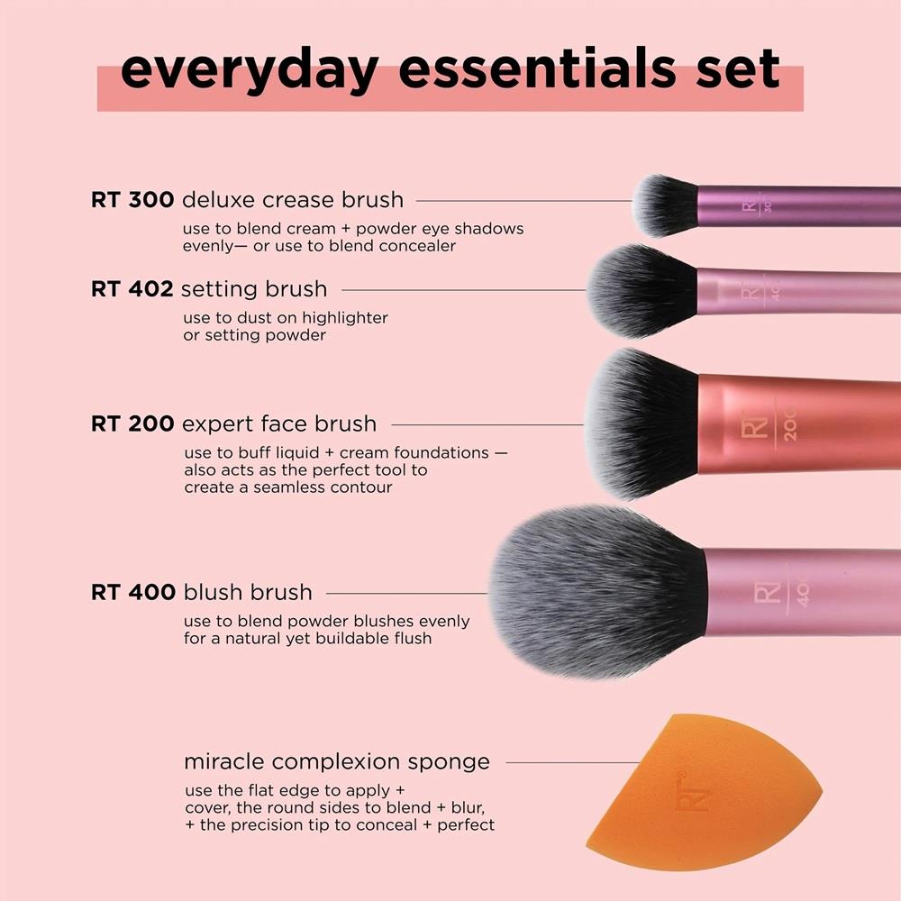 Real Techniques RT-1786 Everyday Essentials Makyaj Fırça Seti
