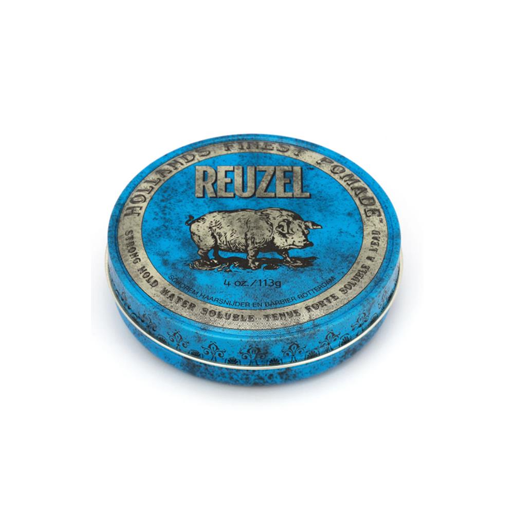 Reuzel Blue Strong Hold Suda Çözünür Pomade Erkekler İçin Saç Mumu 113Gr