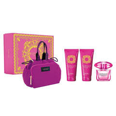 Versace Bright Crystal Absolu Kadın Parfüm EDP 90ML Duş Jeli 100ML Vücut Losyonu 100ML Çanta Hediye Seti