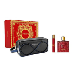 Versace Eros Flame Erkek Parfüm EDP 100ML  EDP 10ML Çanta Hediye Seti